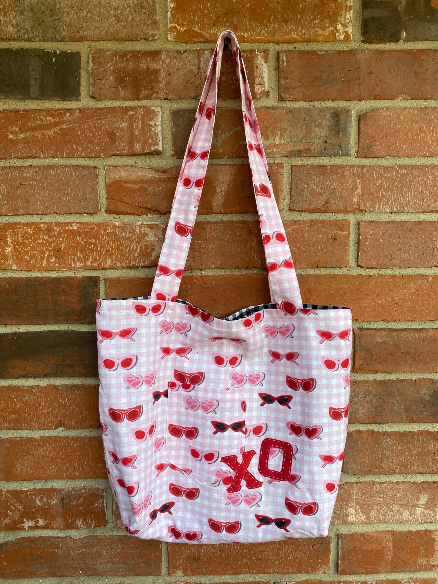 Gingham XO Reversible Tote
