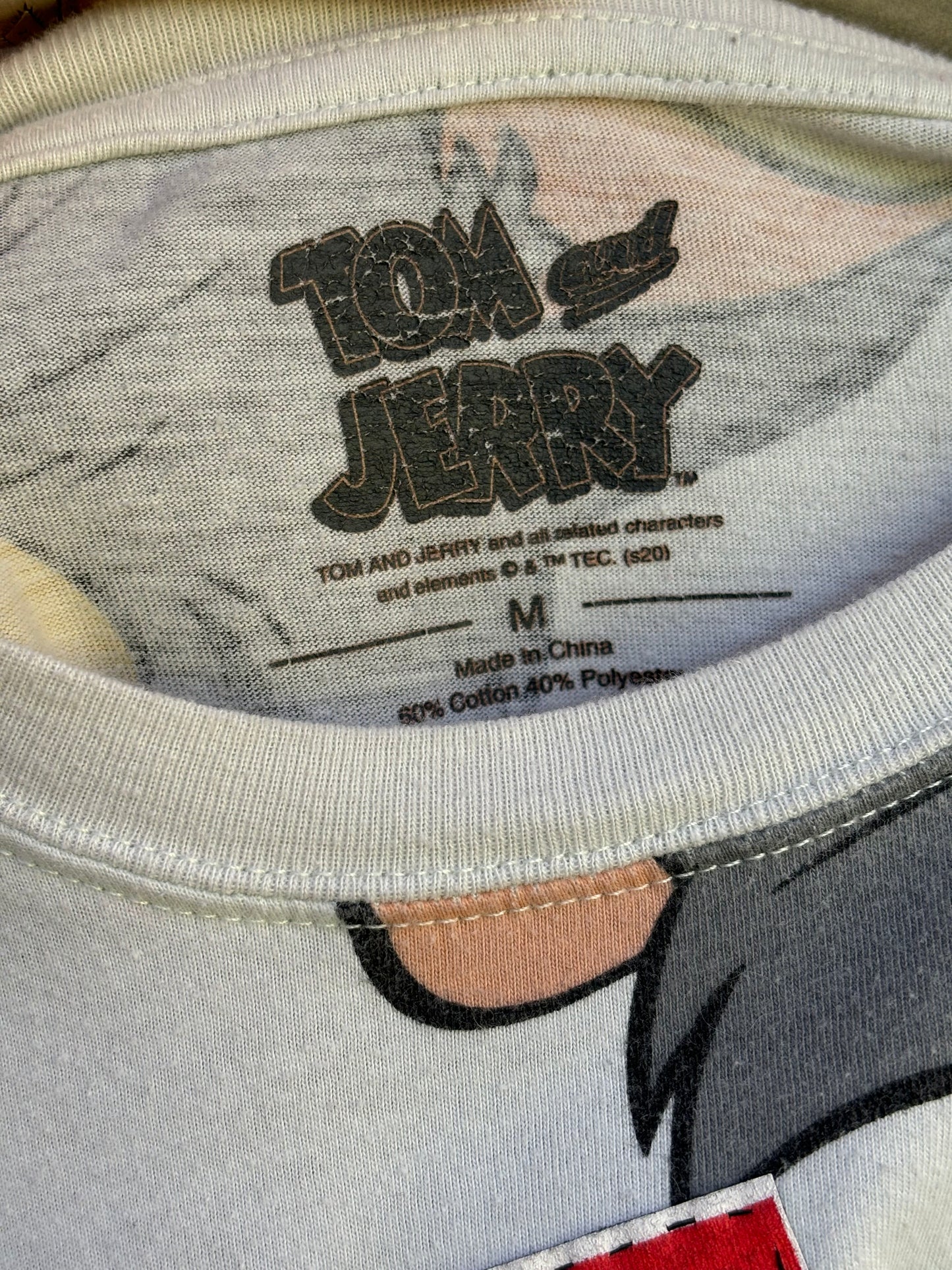 Tom & Jerry Brat Tee - White (M)