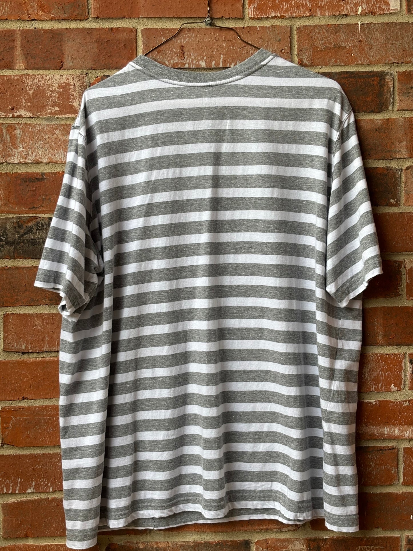 Don't Call Me Tee - (Grey/White Striped 2XL)
