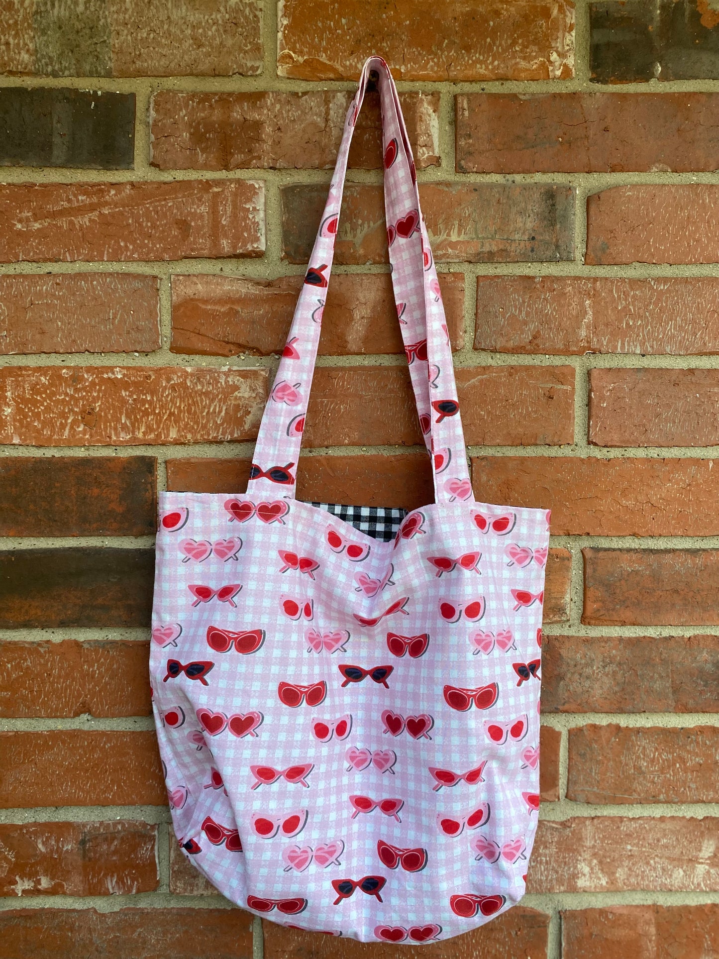 Gingham XO Reversible Tote