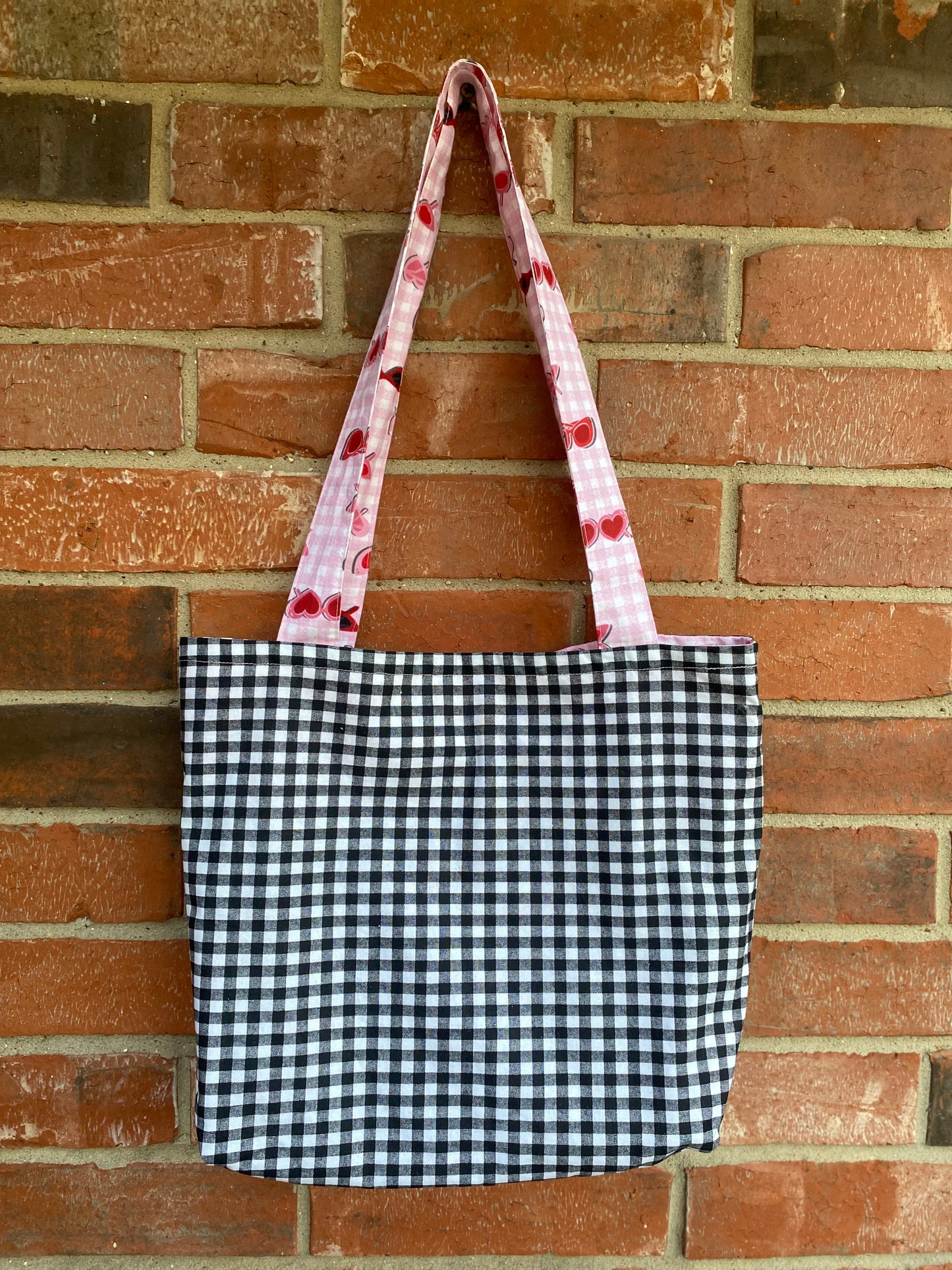 Gingham XO Reversible Tote