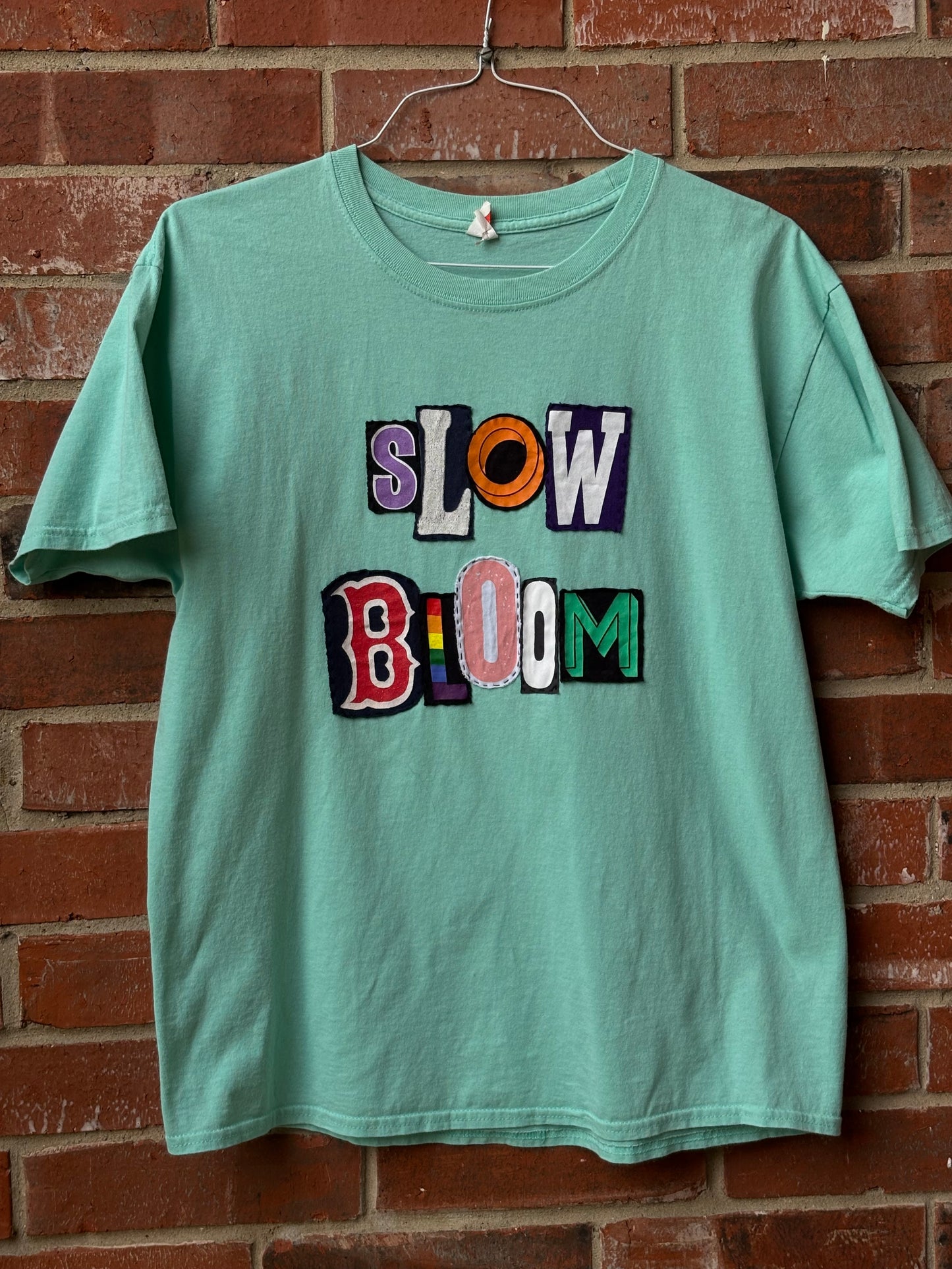 Slow Bloom Tee - Teal/Aqua (L)