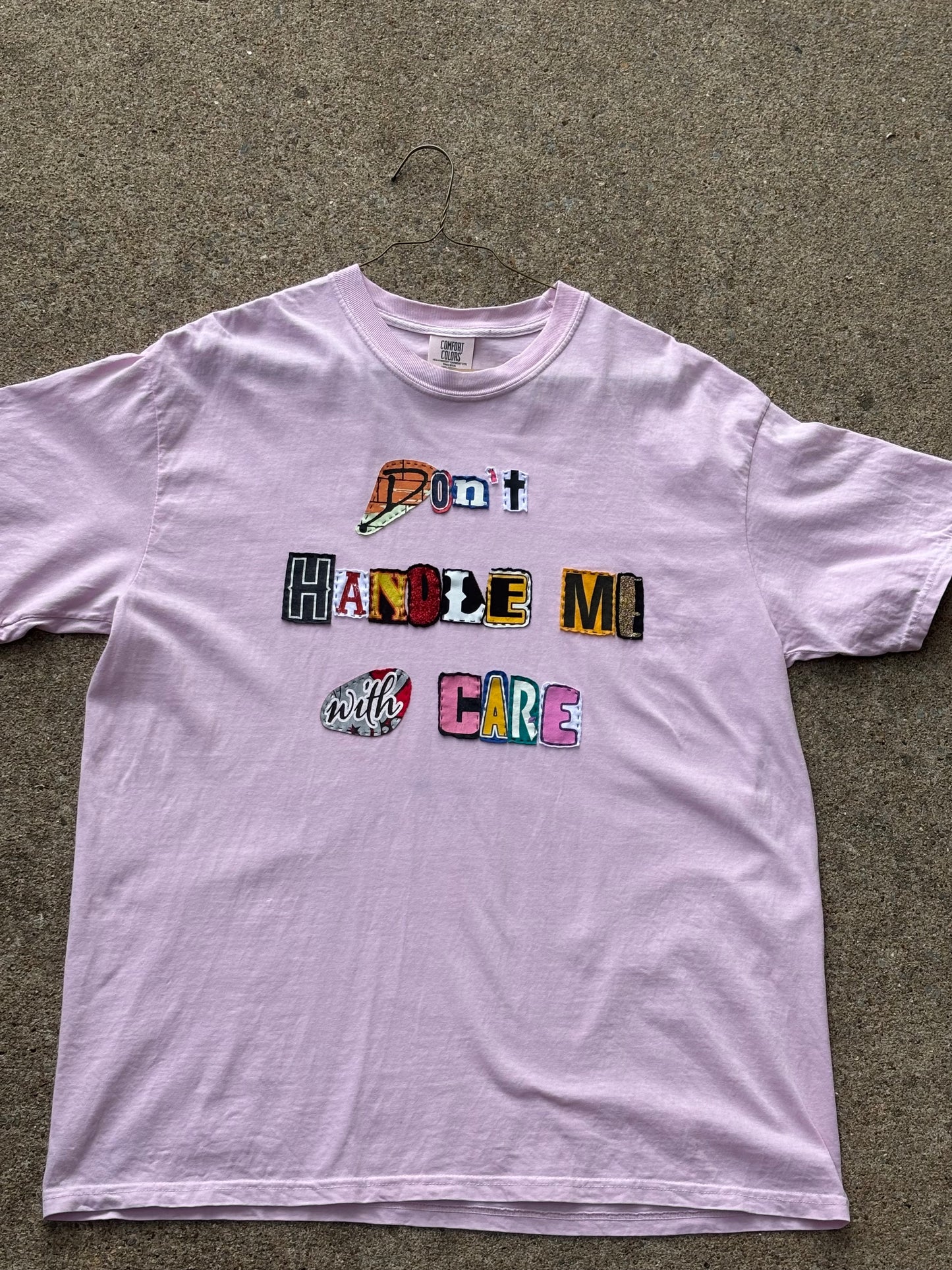 Don't Handle Me With Care Tee - Light Pink (XL)