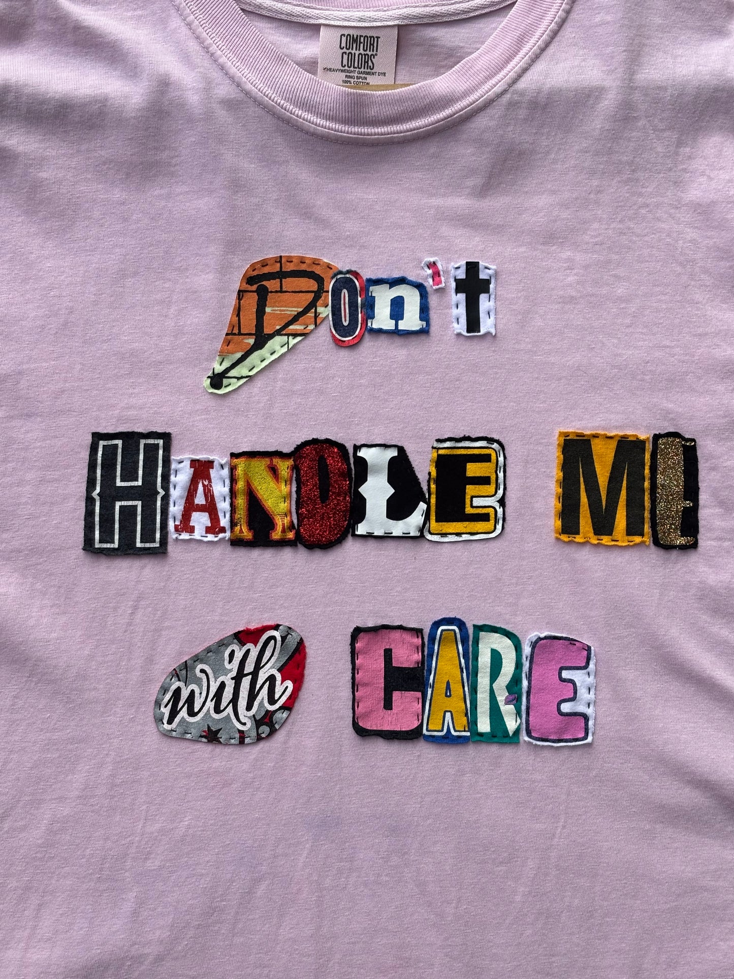 Don't Handle Me With Care Tee - Light Pink (XL)