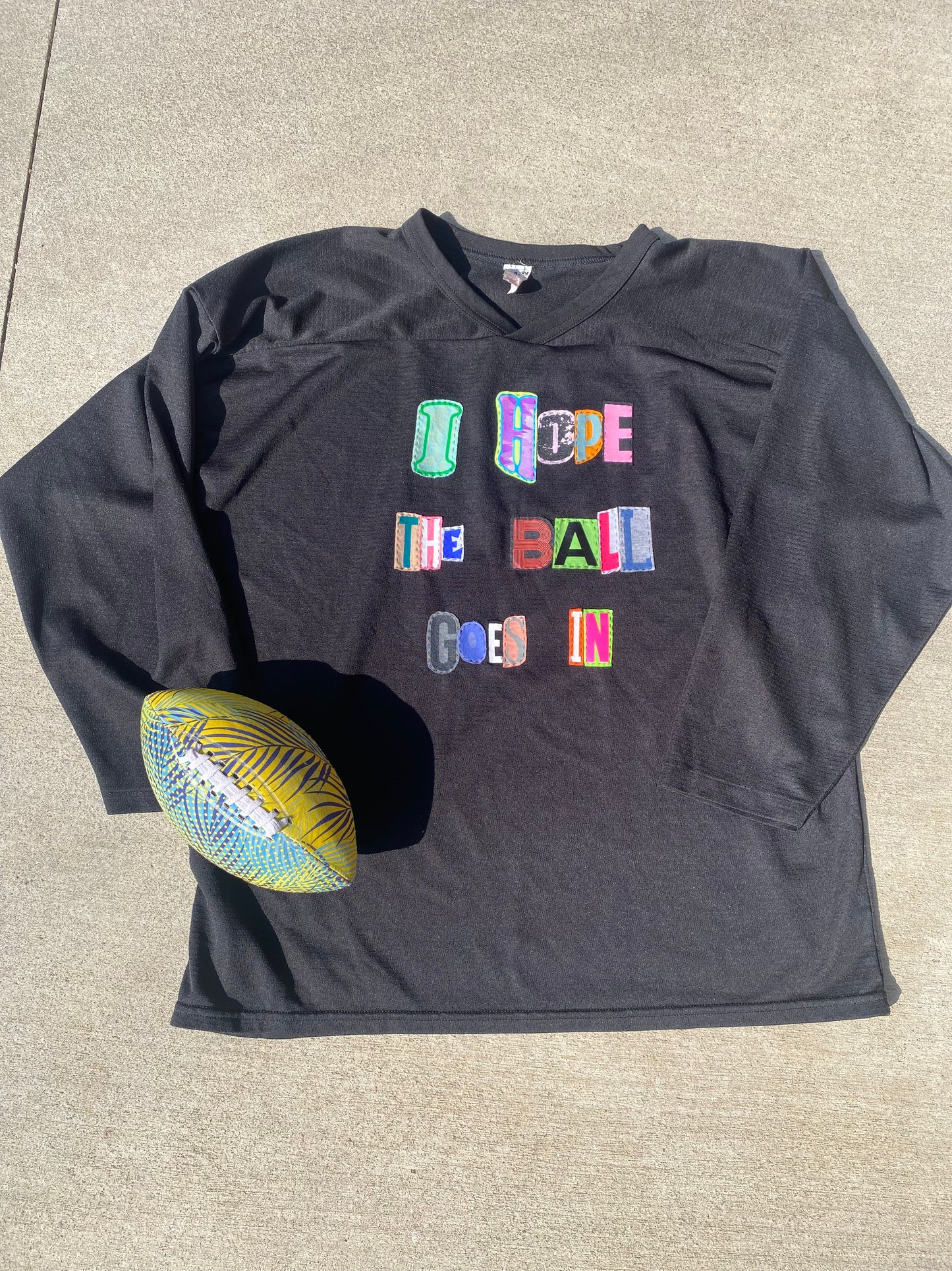 I Hope The Ball Goes In Jersey - Black (XL)