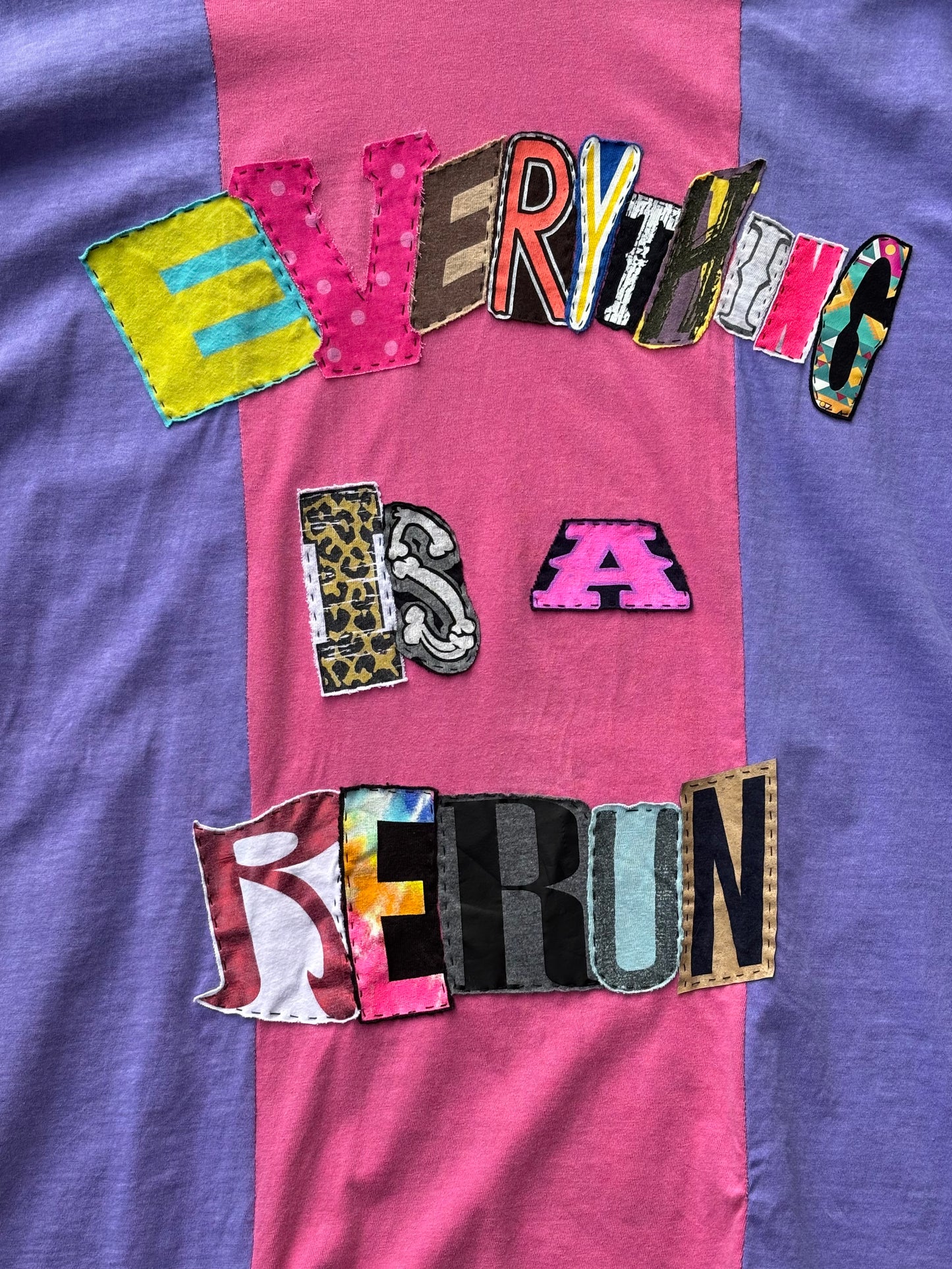 Rerun Tee - Colorblocked Purple/Pink (XL)