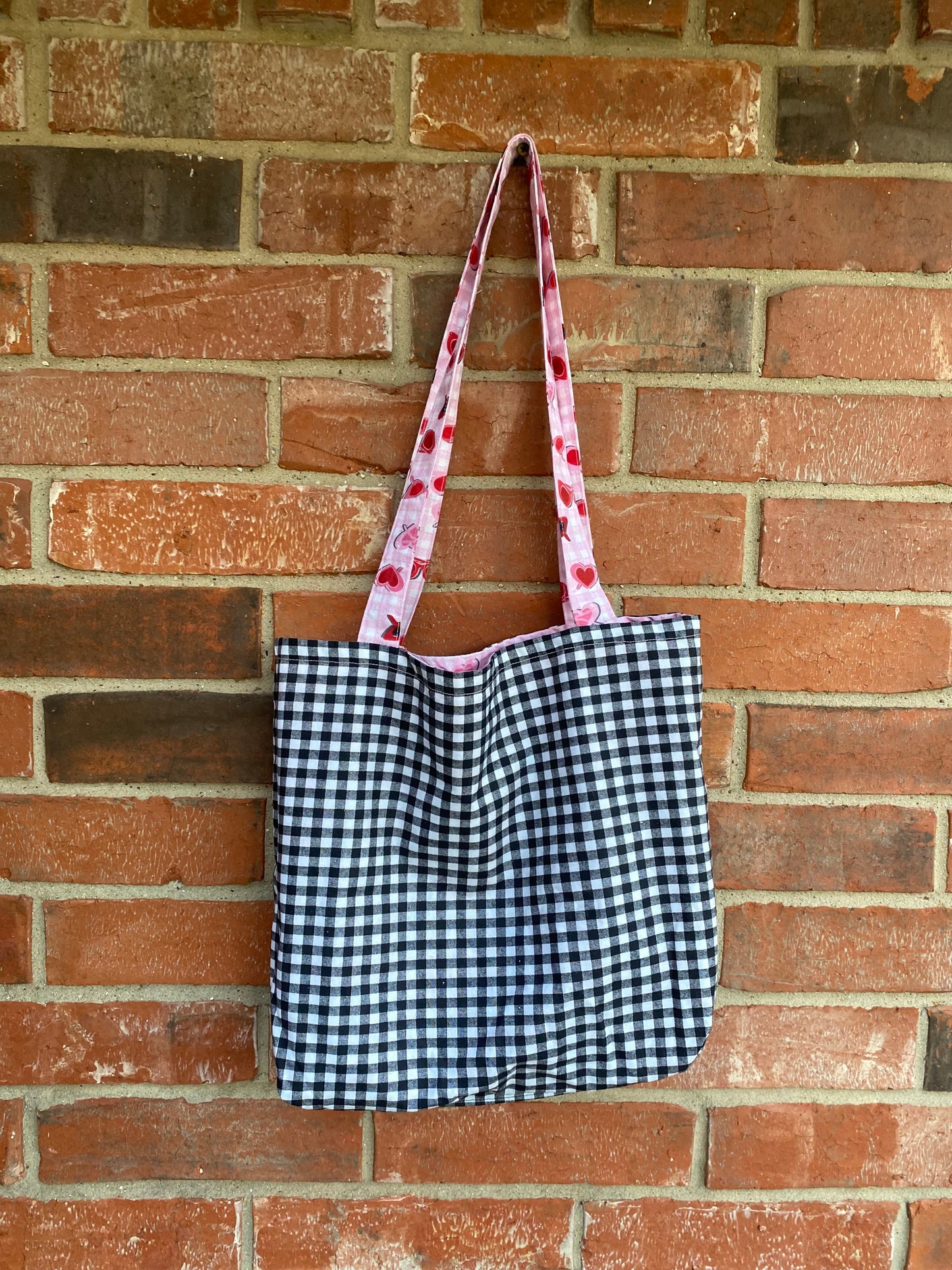 Gingham XO Reversible Tote