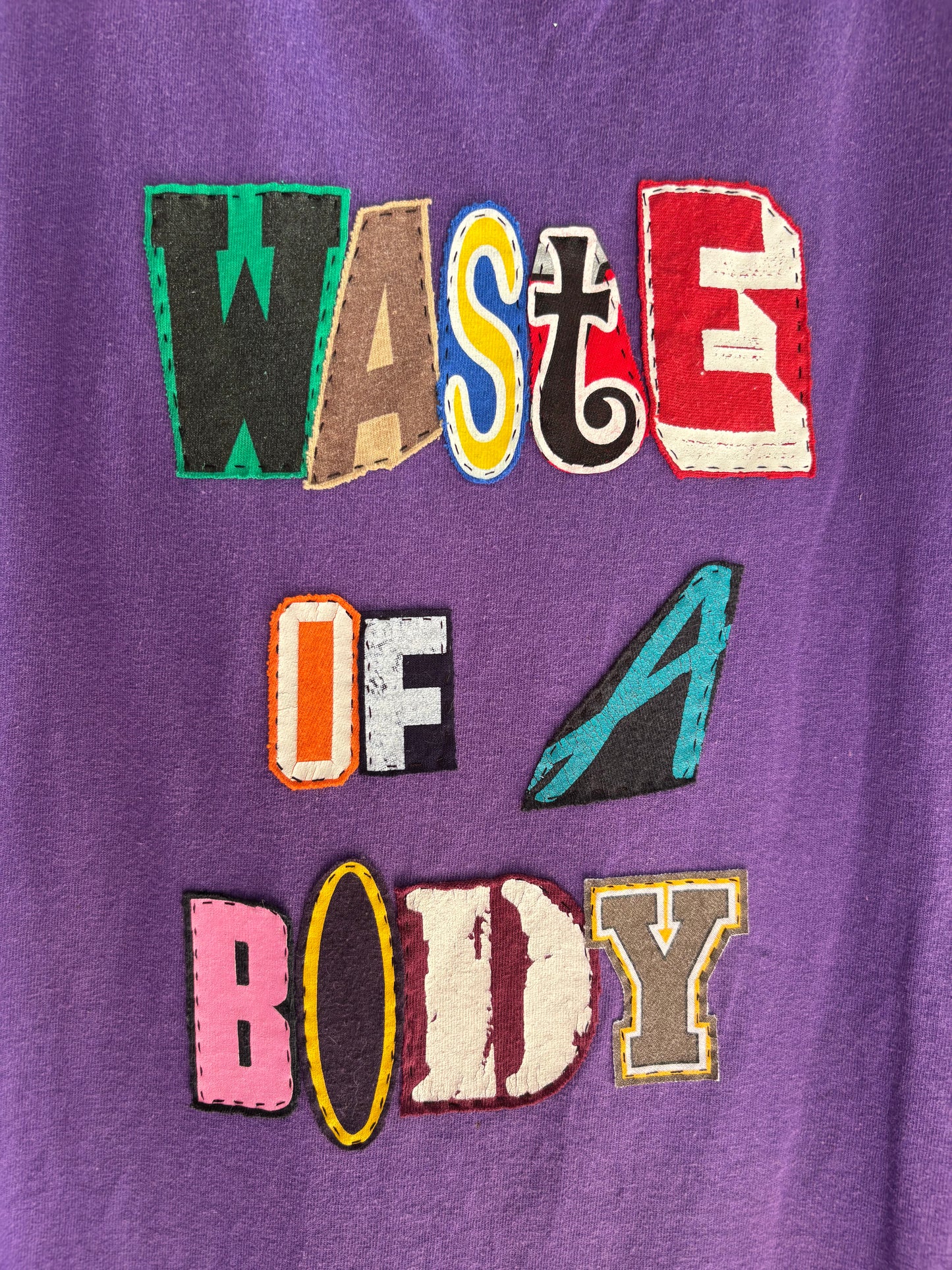 Waste Of A Body Tee - (Purple 2XL)