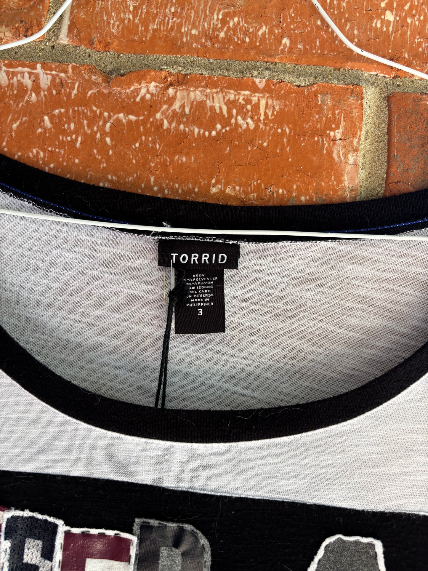 Adrenaline Sporty Tee - (Black/White Torrid size 3)