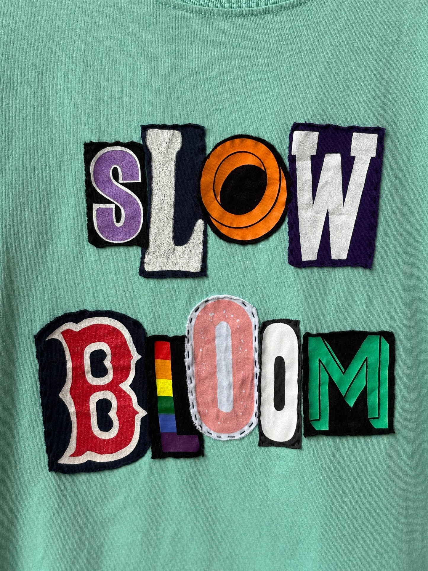 Slow Bloom Tee - Teal/Aqua (L)