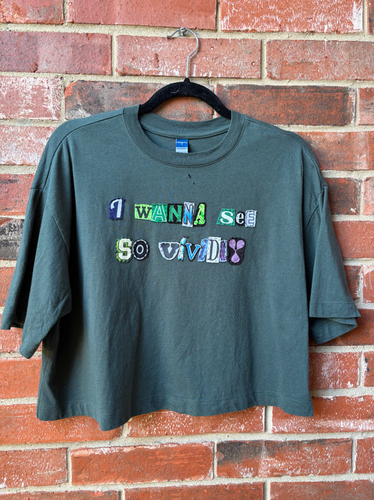 Vividly Tee - (Dark Green S)