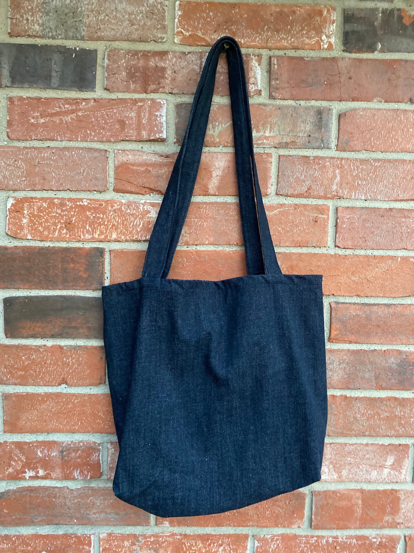 Dark Denim & Paisley Reversible Tote