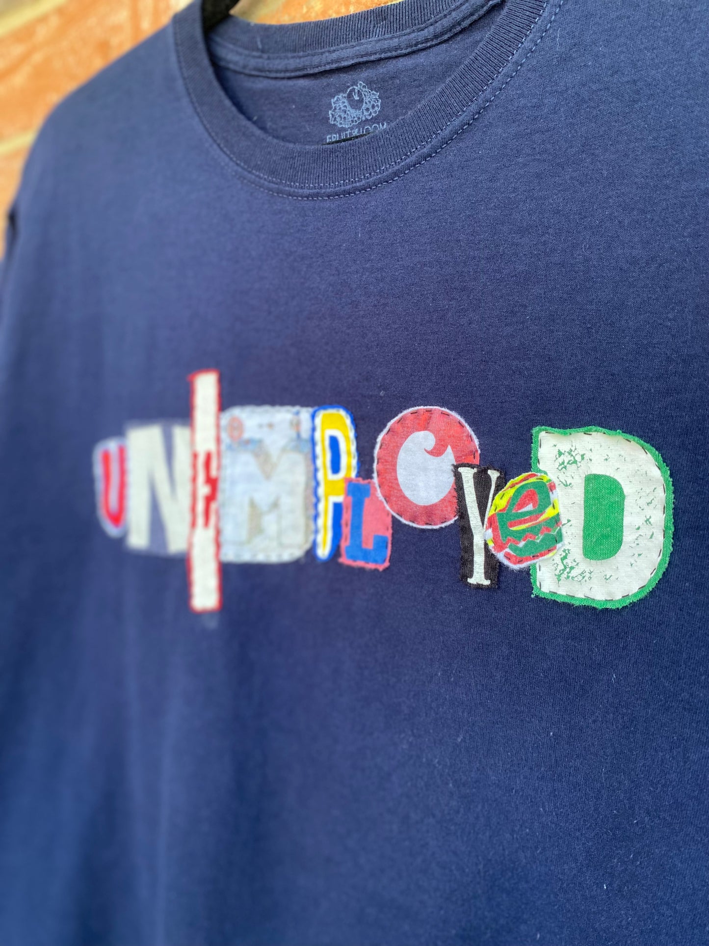 Unemployed Tee - Navy (L)