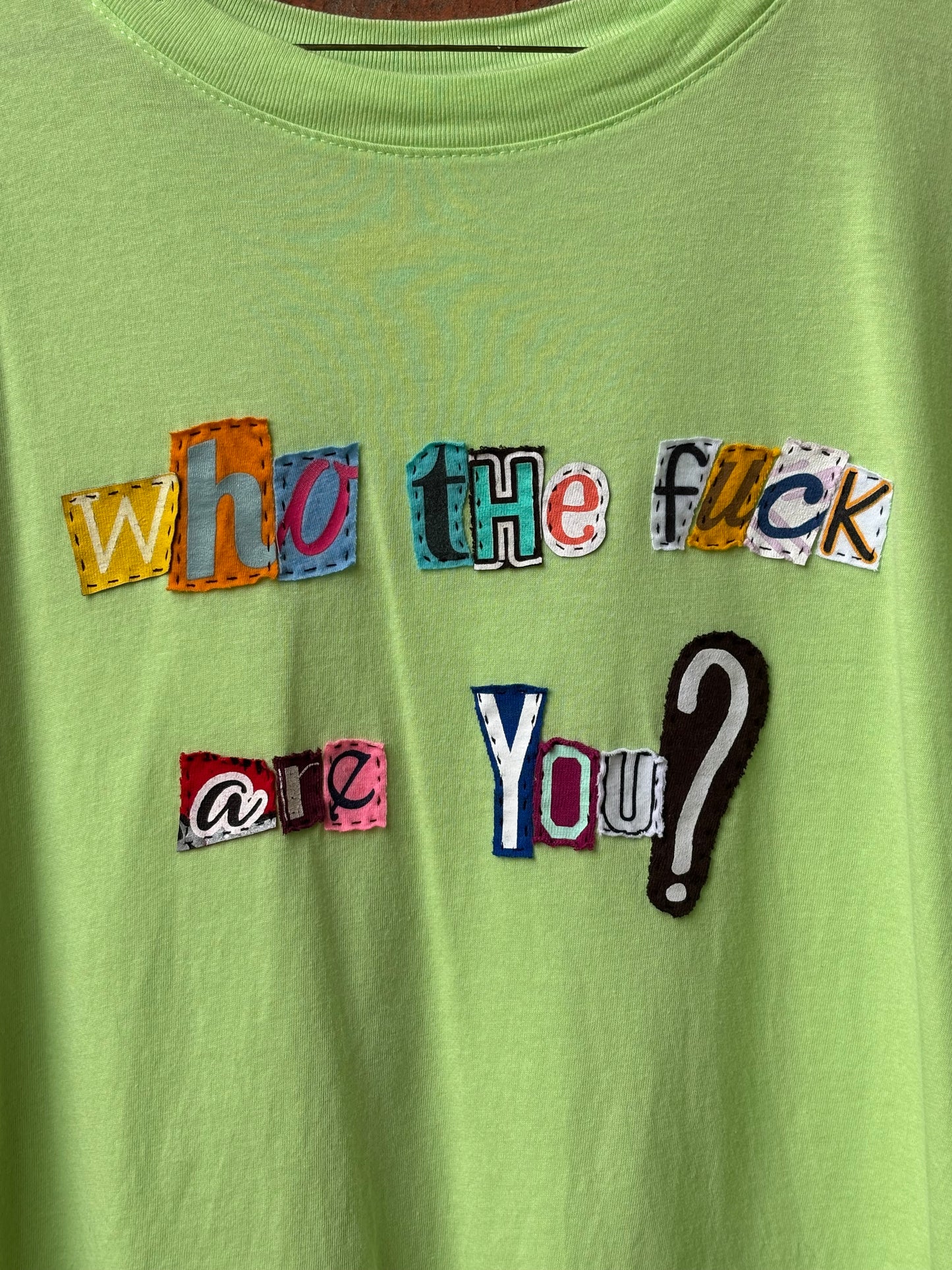 Who Are You? Tee - Lime Green (M)