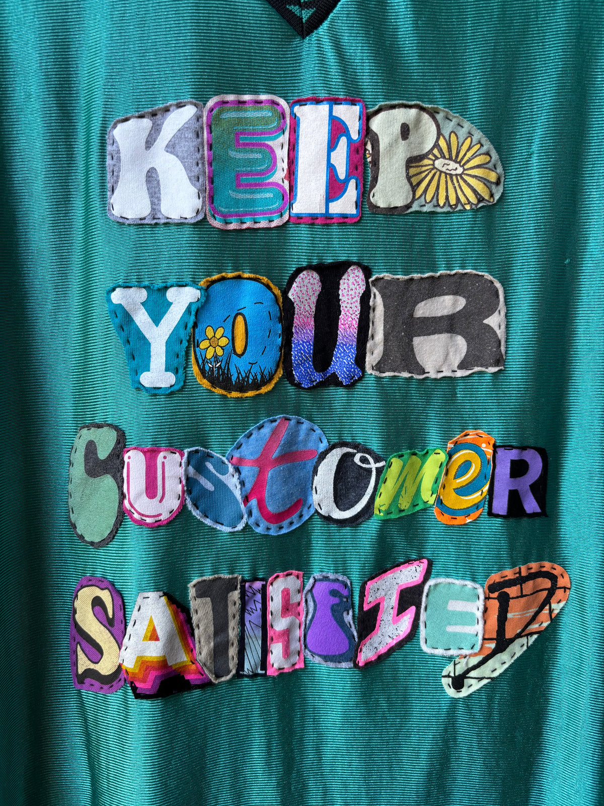 Satisfied Customer Tee - (Teal M)