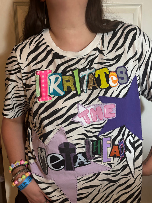 Irritates The Metalheads Tee - (Zebra L)