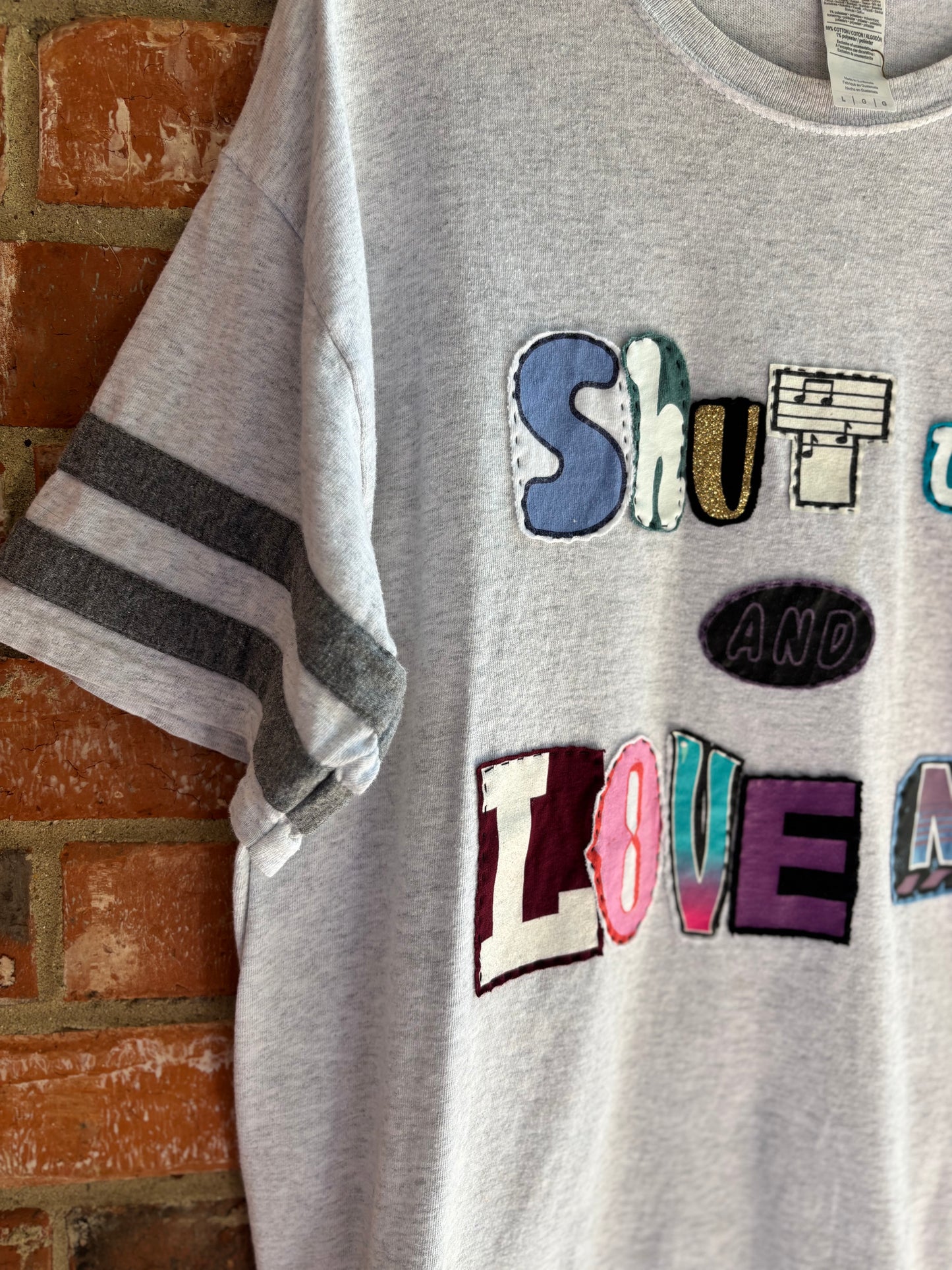 Shut Up & Love Me Tee - (Light Grey L)