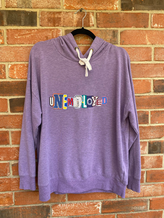 Unemployed Hoodie - Purple (L)