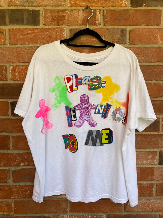 Please Be Nice To Me Tee - White (2X)