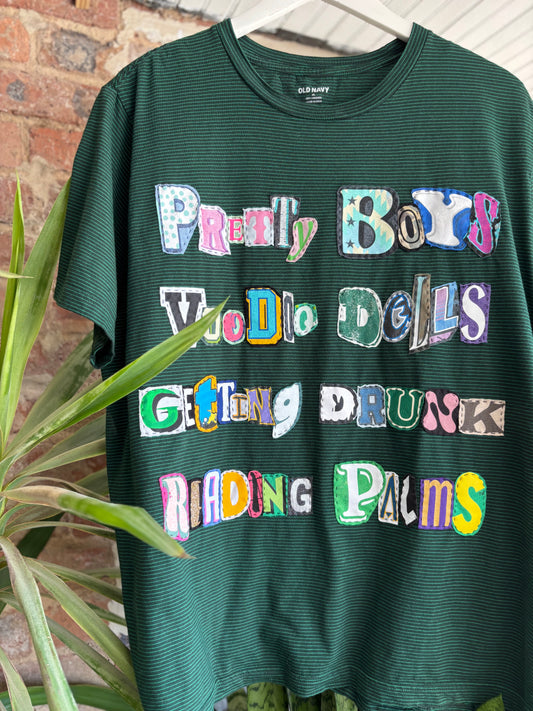 Palms Tee - (Green/Black Stripe XL)