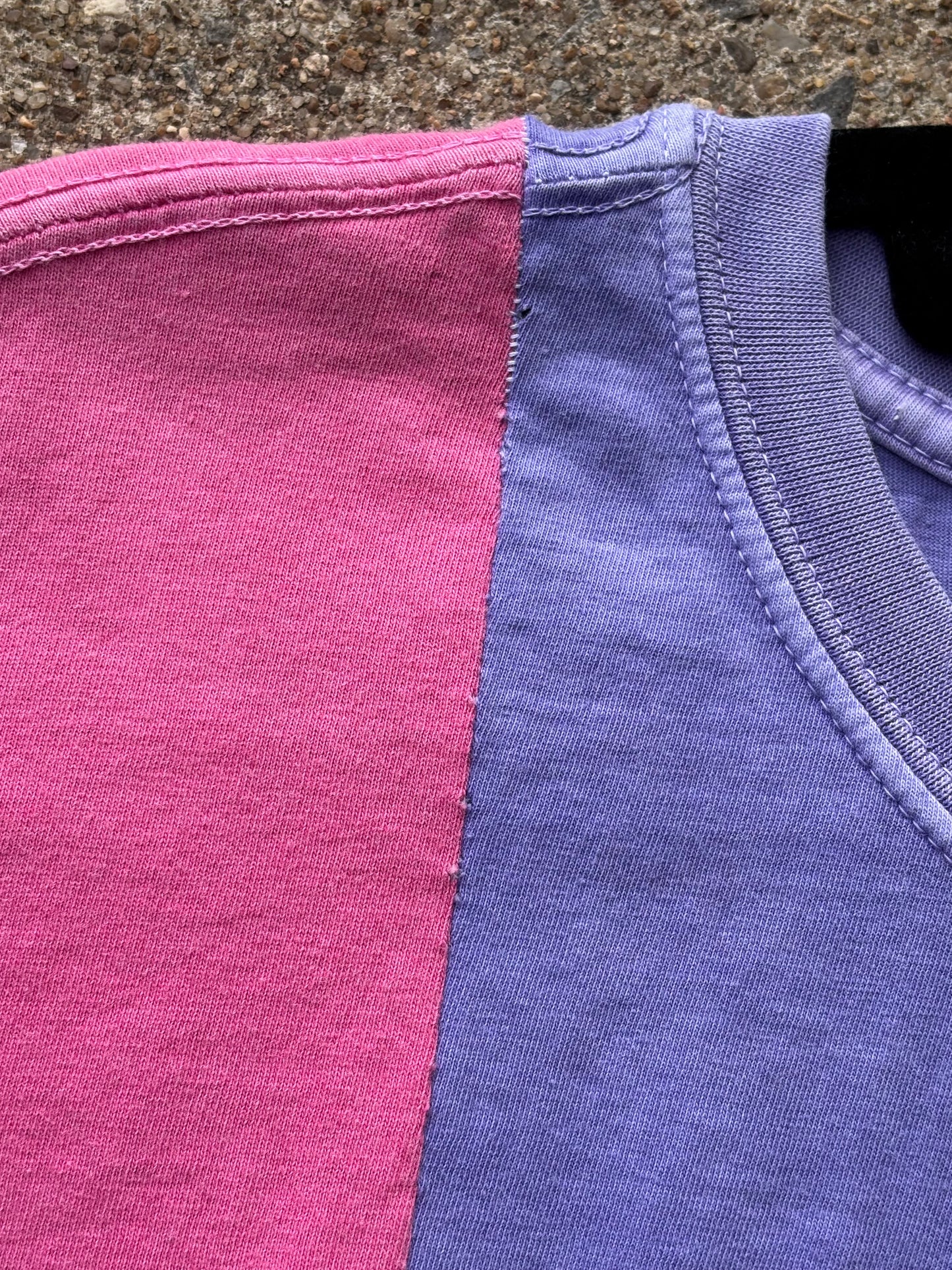 Are You Impressed? Tee - Colorblocked Pink/Purple/Teal (L)