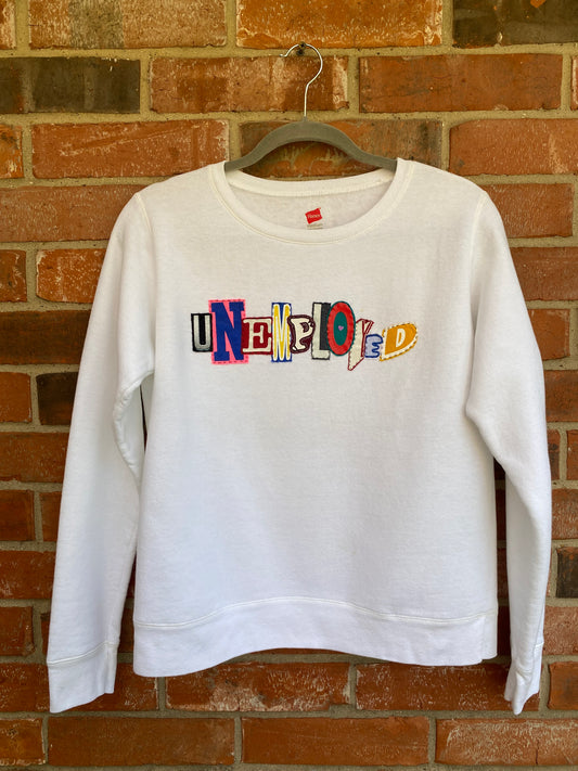 Unemployed Crewneck - White (M)