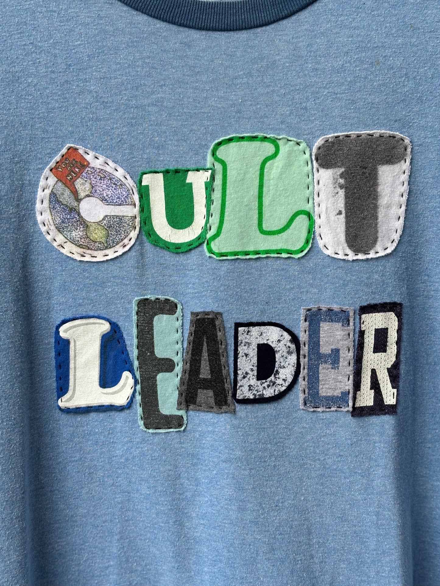 Cult Leader Ringer Tee - Vintage Blue (M)