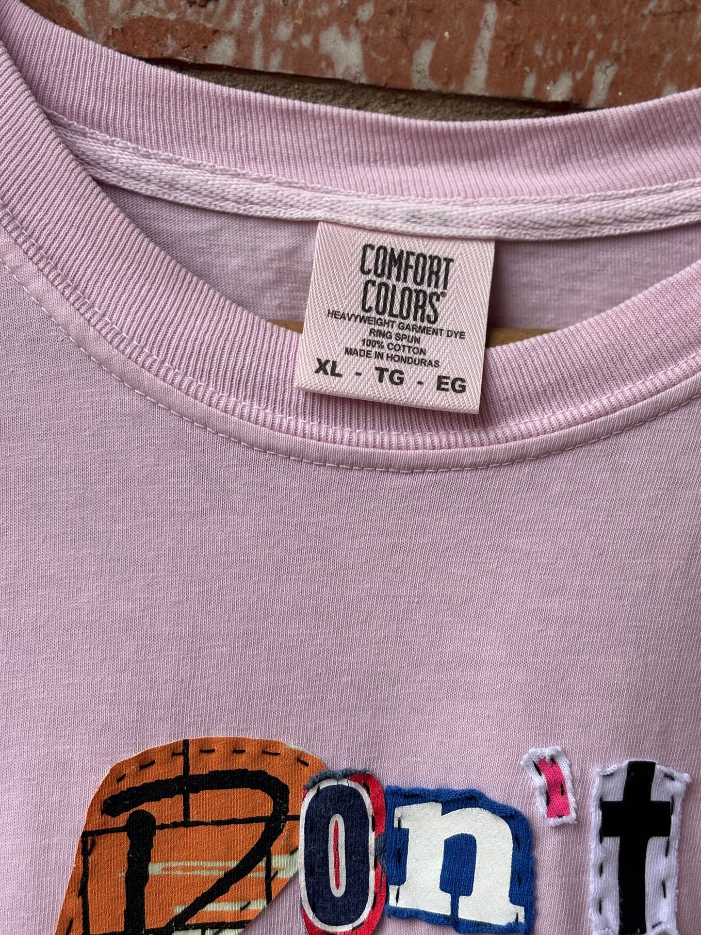 Don't Handle Me With Care Tee - Light Pink (XL)