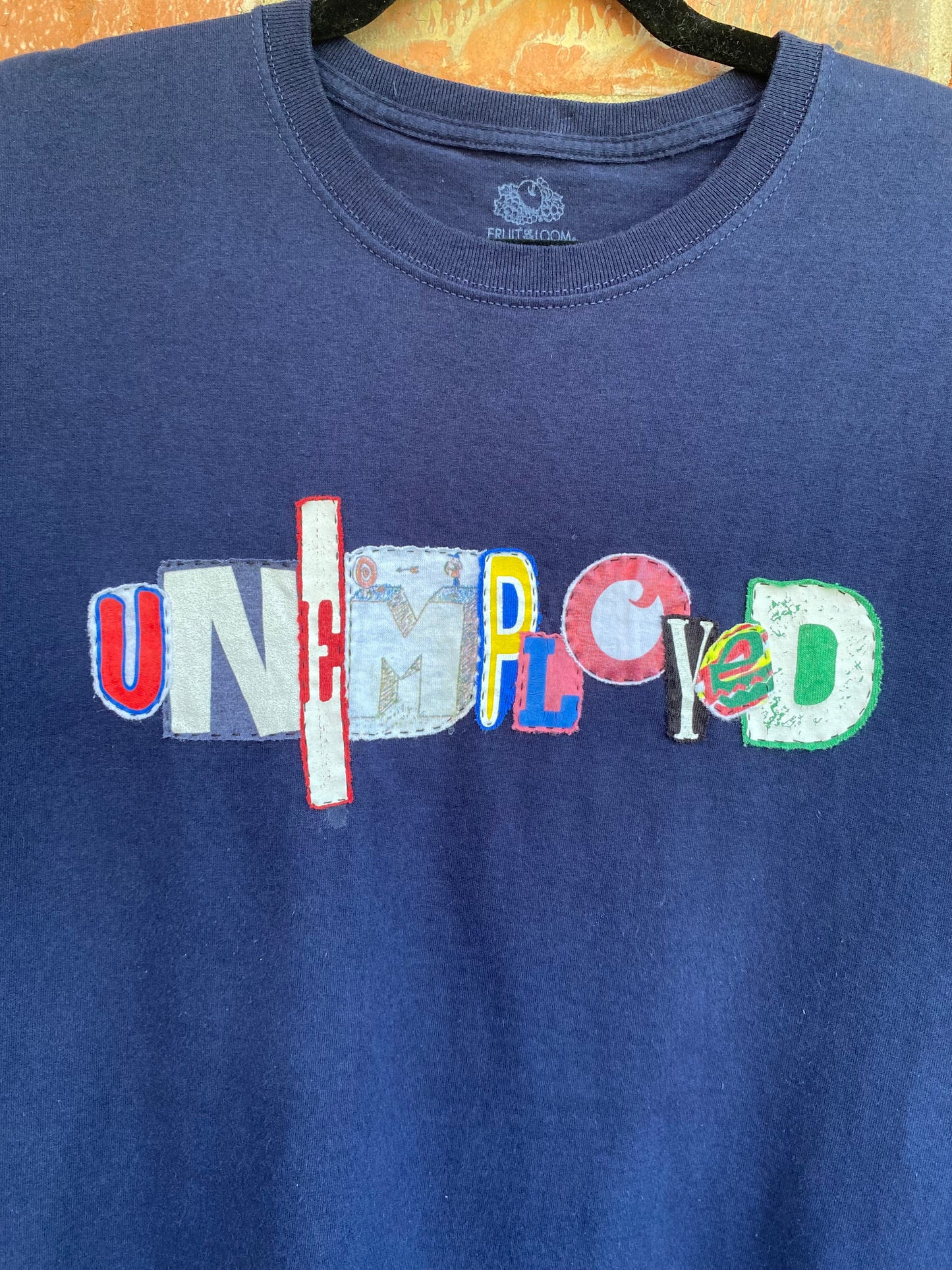 Unemployed Tee - Navy (L)
