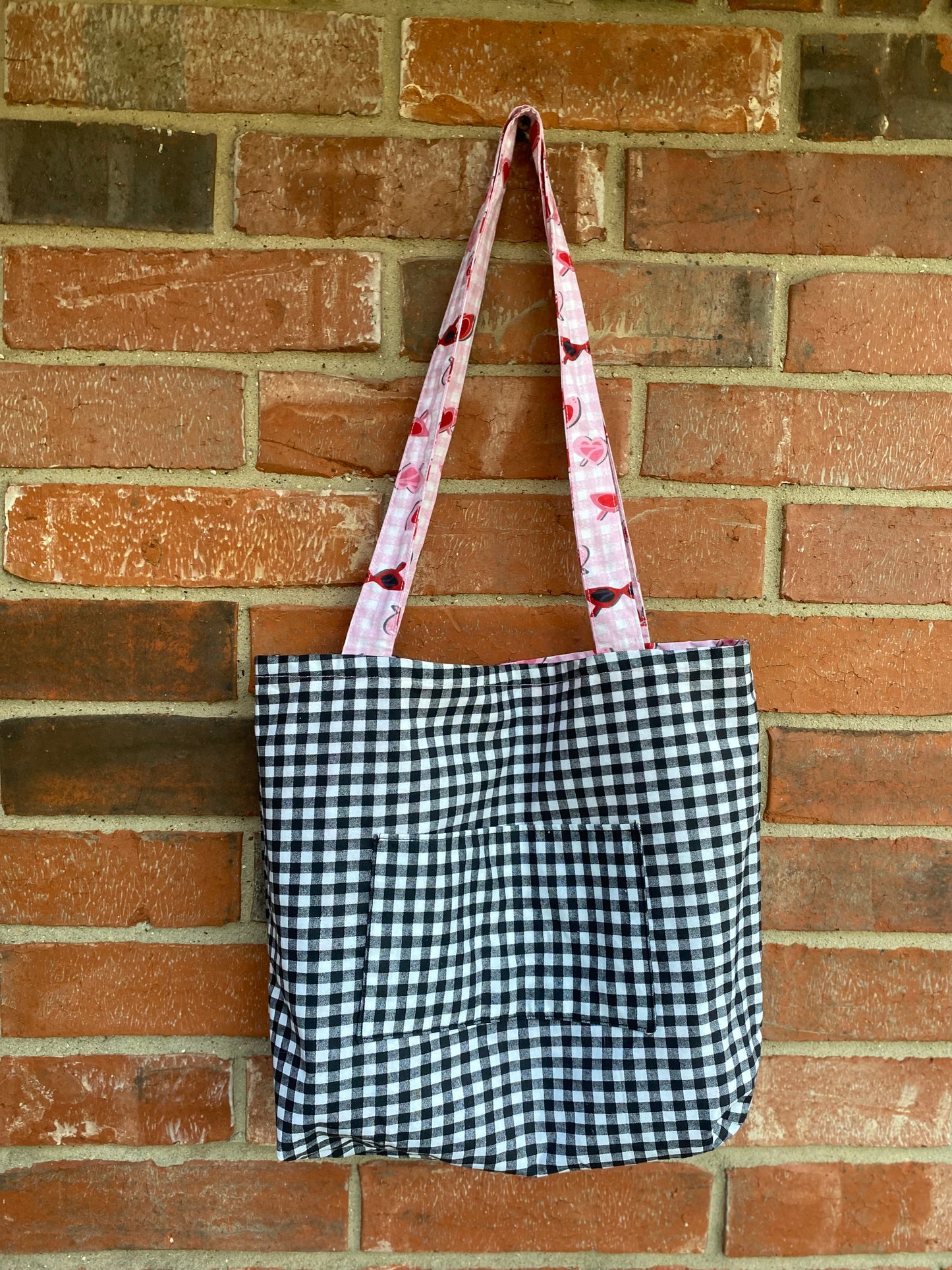 Gingham XO Reversible Tote