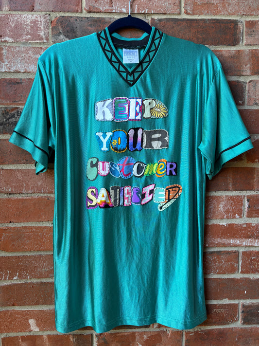Satisfied Customer Tee - (Teal M)