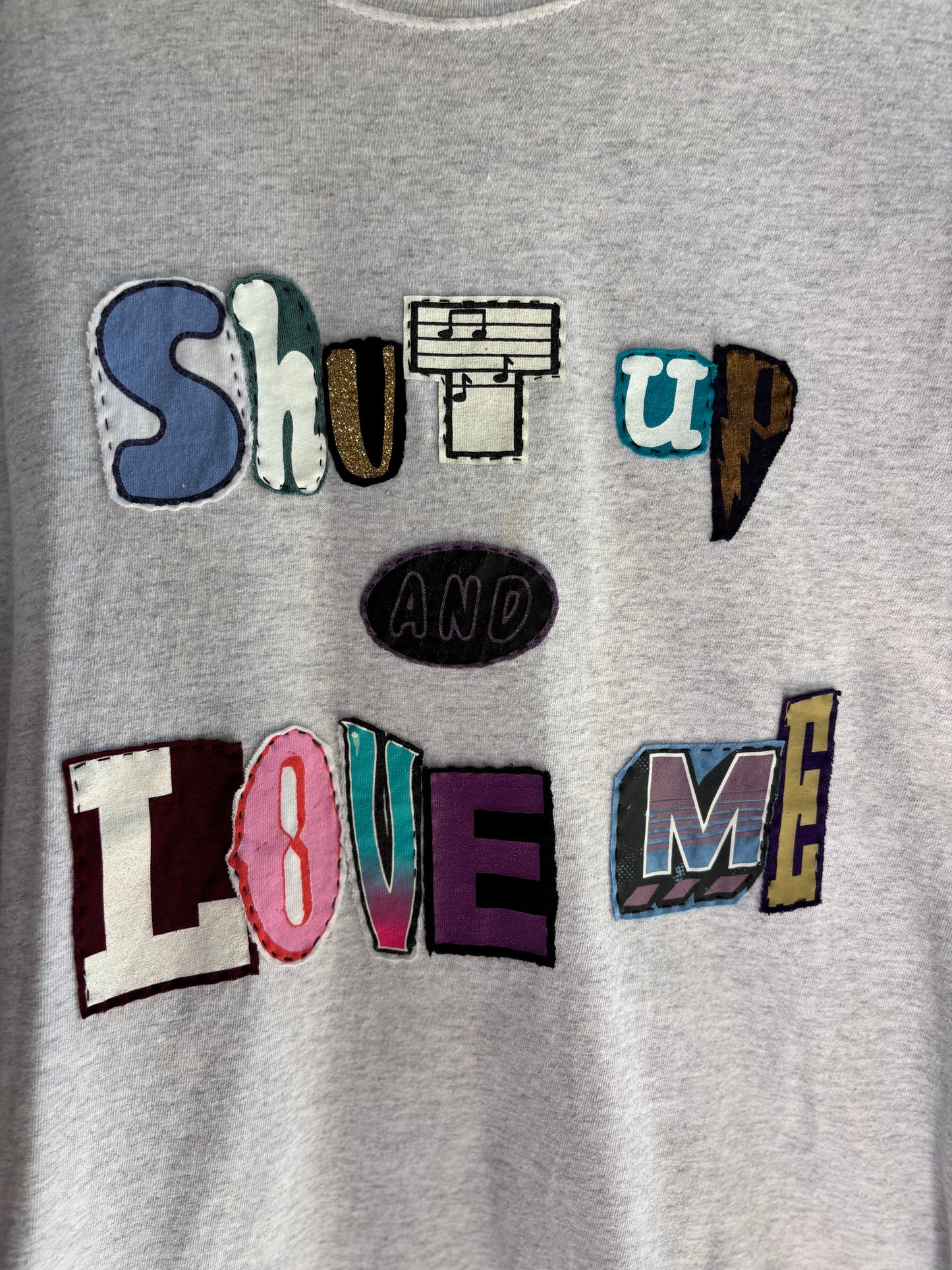 Shut Up & Love Me Tee - (Light Grey L)