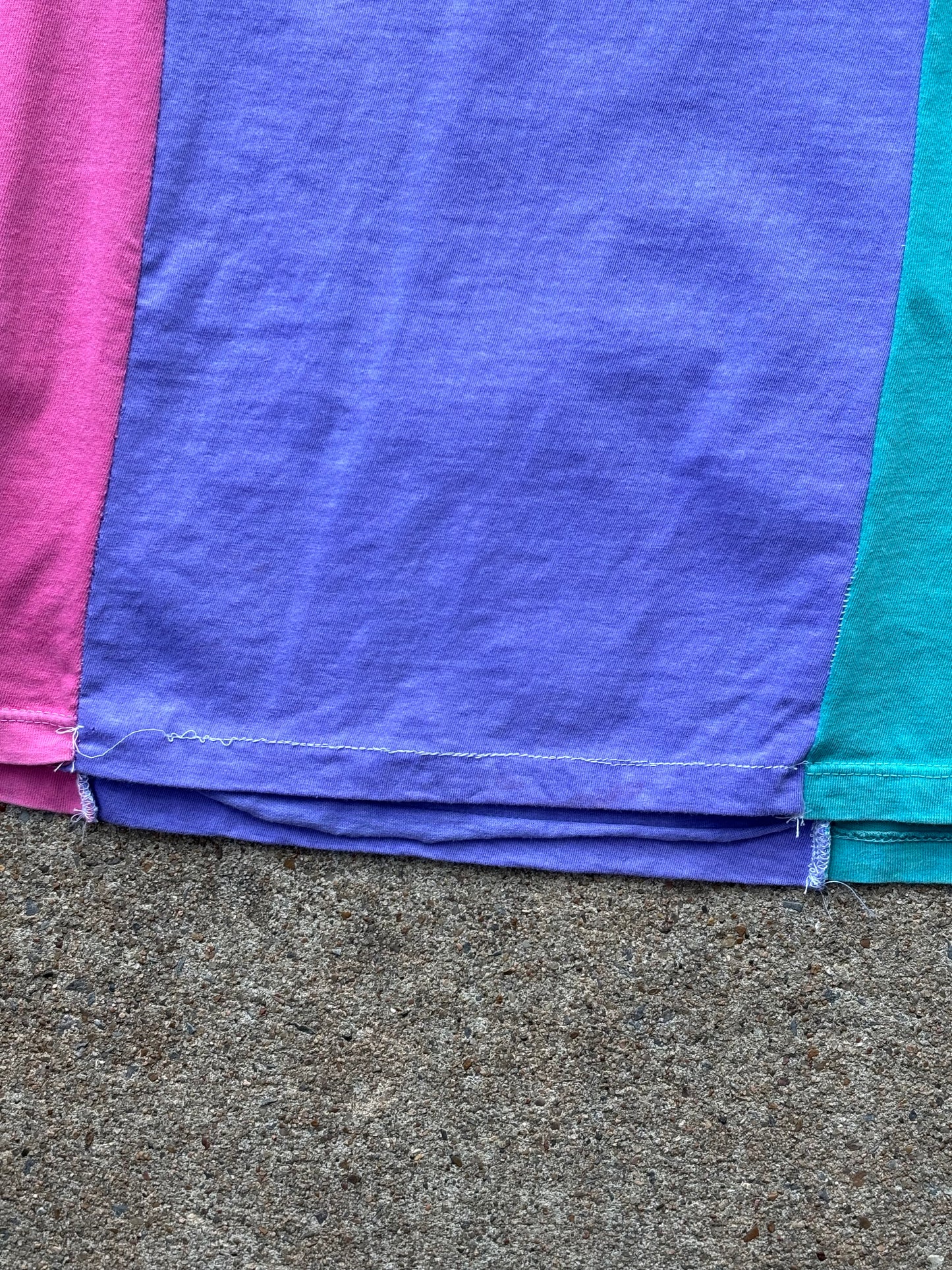 Are You Impressed? Tee - Colorblocked Pink/Purple/Teal (L)