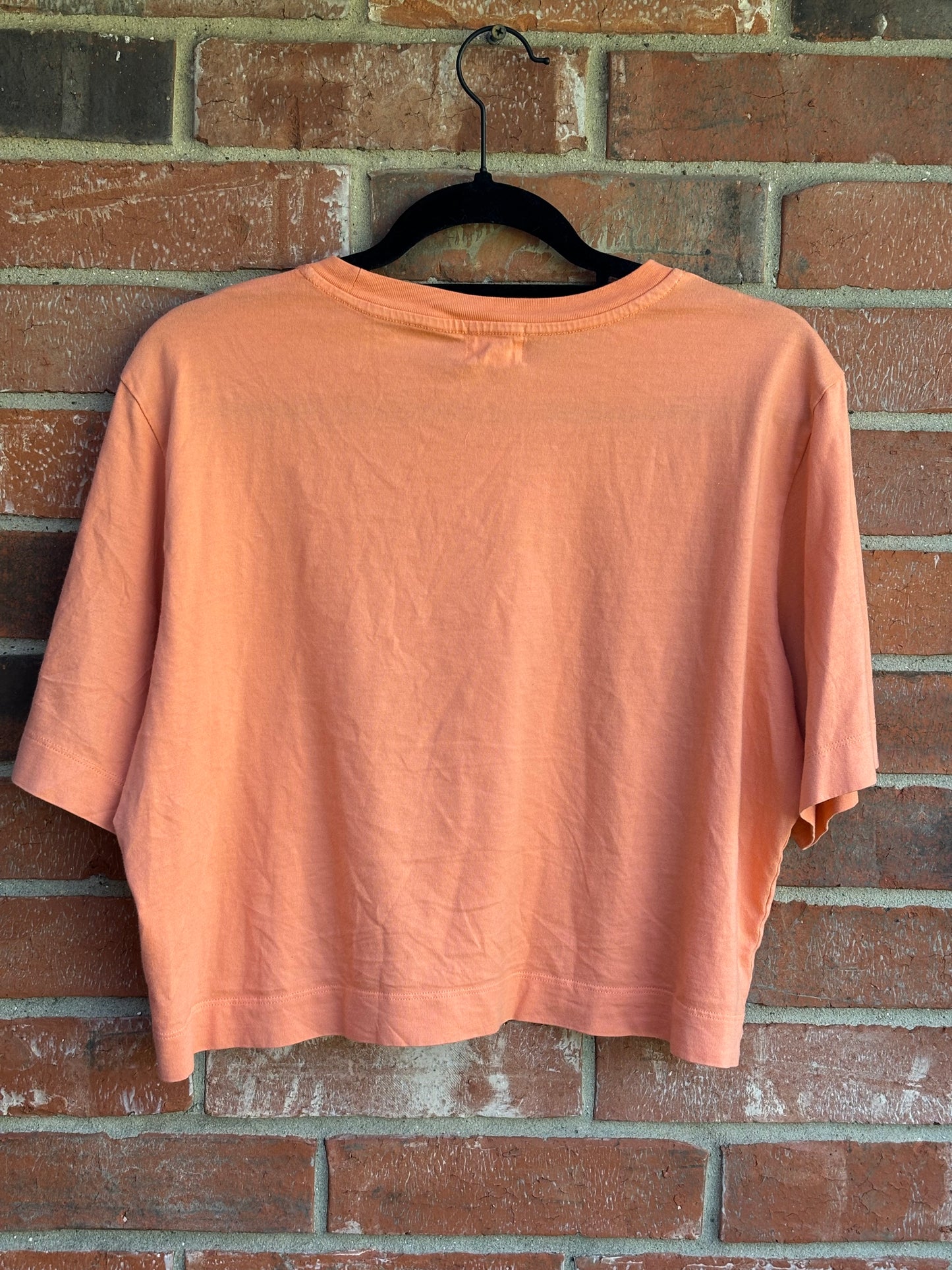 I Love This Dumb Band Cropped Tee - Orange (S)