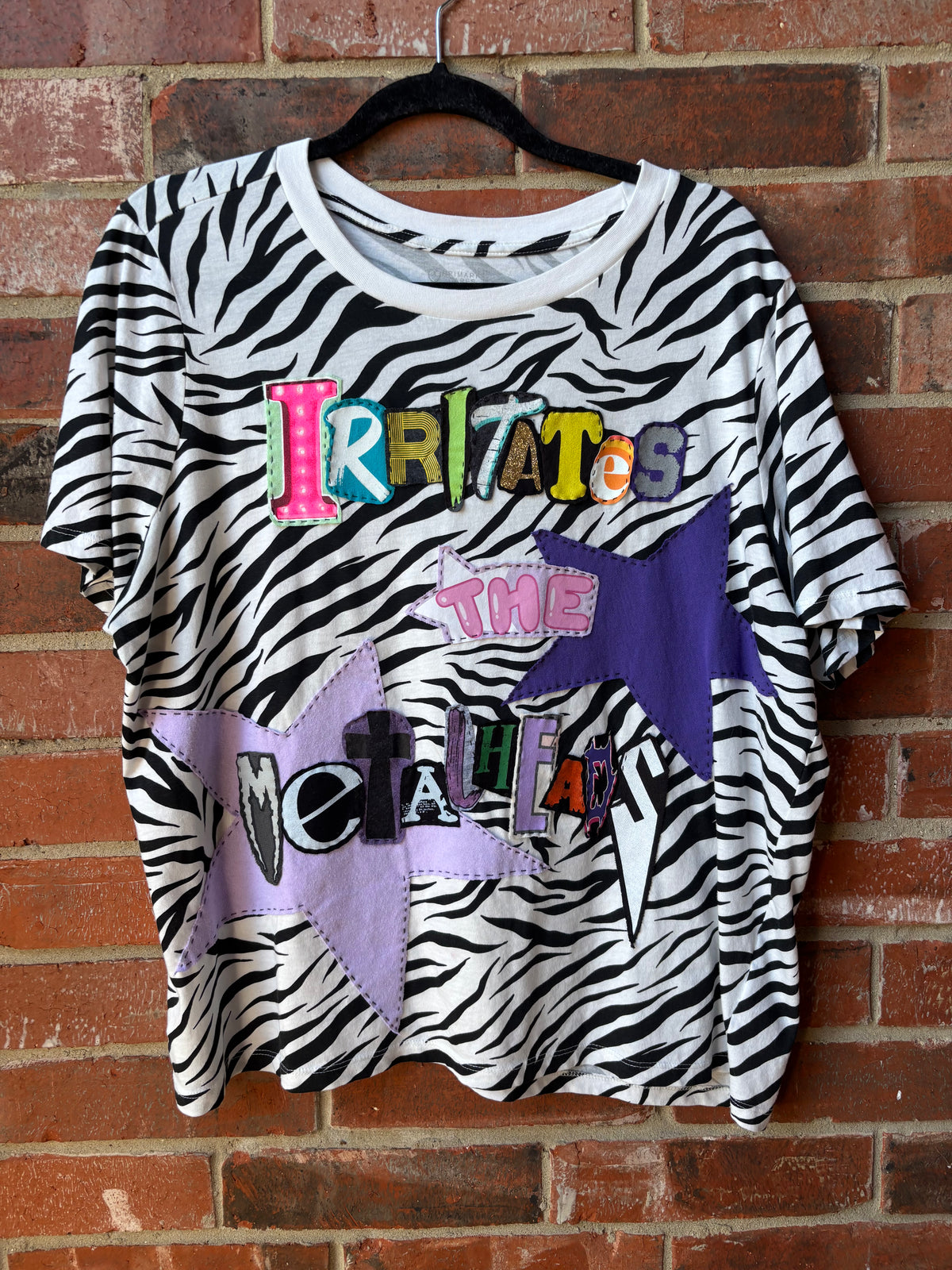 Irritates The Metalheads Tee - (Zebra L)