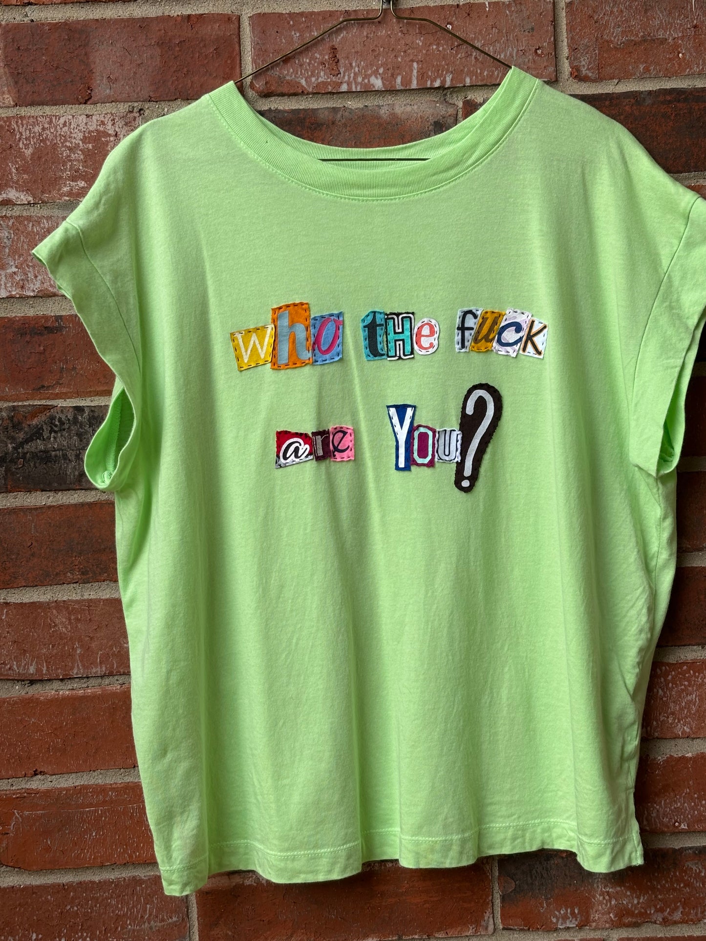 Who Are You? Tee - Lime Green (M)