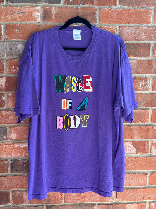 Waste Of A Body Tee - (Purple 2XL)